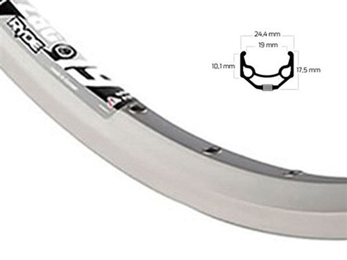 Ryde fælg 28-5 8 36g aluminium zac-19 d-bus sølv