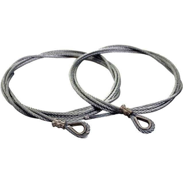 Set of steel cables hoisting installation o m