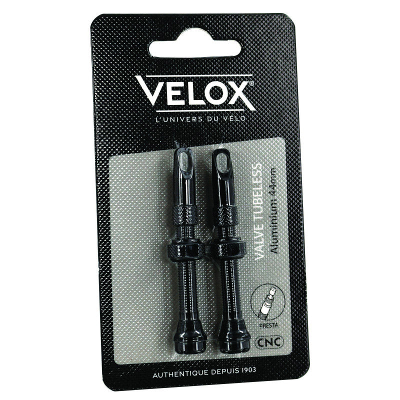 Velox valve tubeless presta 60mm aluminum black (2pcs)