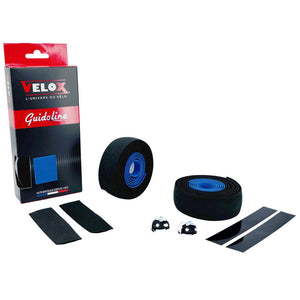 Velox handlebar tape maxi cork bicolor black blue (2 pcs)