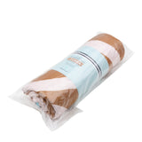Vibrant Stripes | Orange white microfiber towel 180 x 90 cm