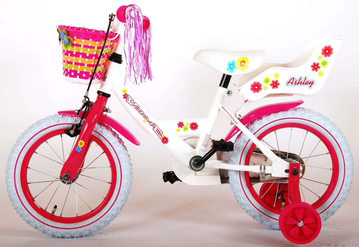 Volare Ashley Children's Bicycle - Girls - 14 Inch - White - 95% assembled