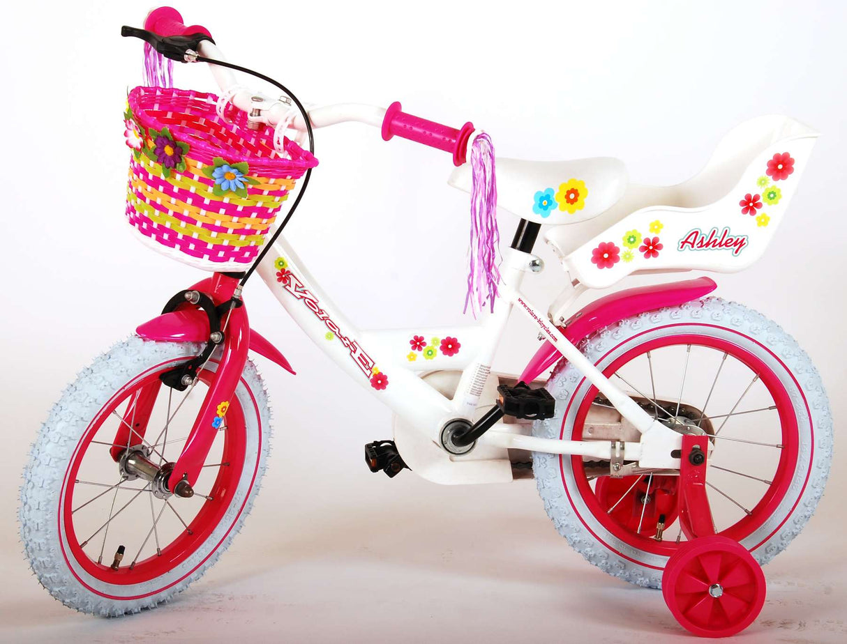 Volare Ashley Children's Bicycle - Girls - 14 Inch - White - 95% assembled