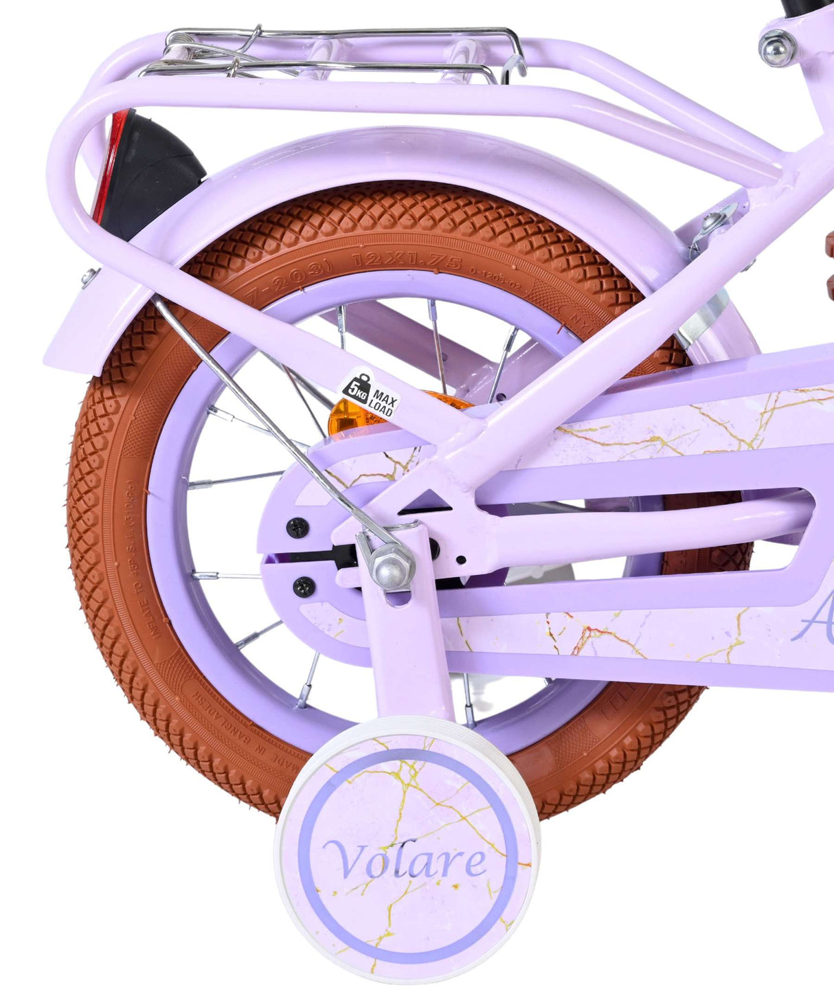 Bicicleta infantil Volare ashley - niña - 12 pulgadas - lila