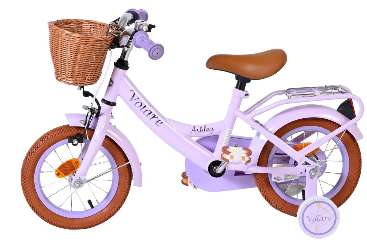 Bicicleta infantil Volare ashley - niña - 12 pulgadas - lila