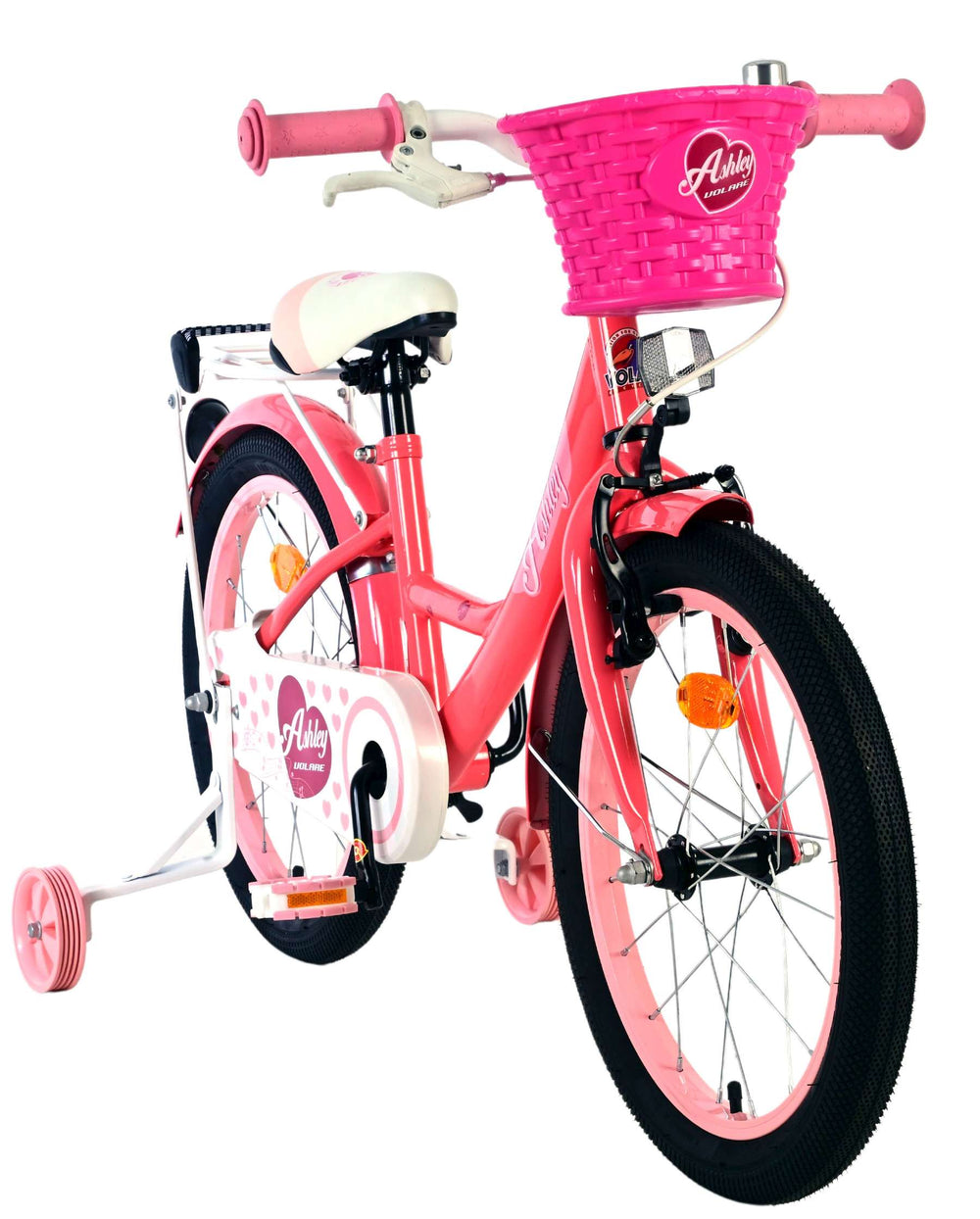 Volare Ashley children's bicycle - girls - 18 inch - pink red