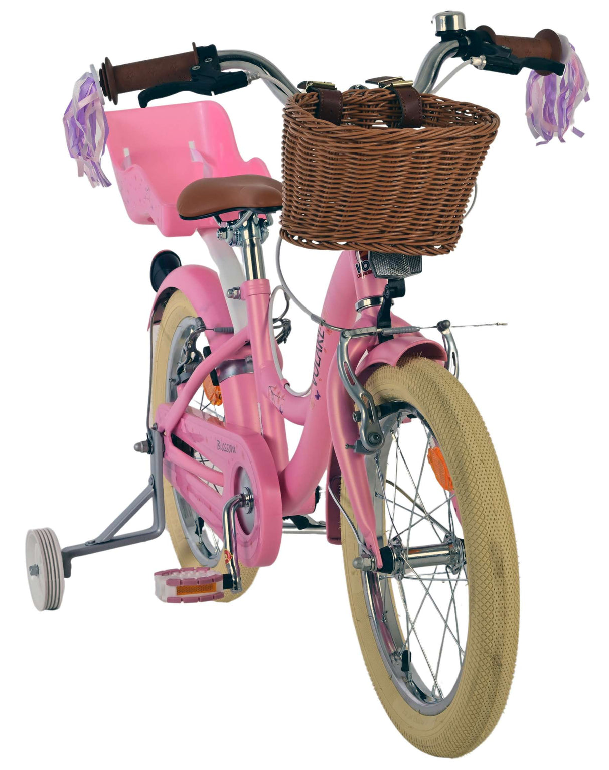Volare blossom kinderfahrrad - mädchen - 16 zoll - rosa - zwei handbremsen
