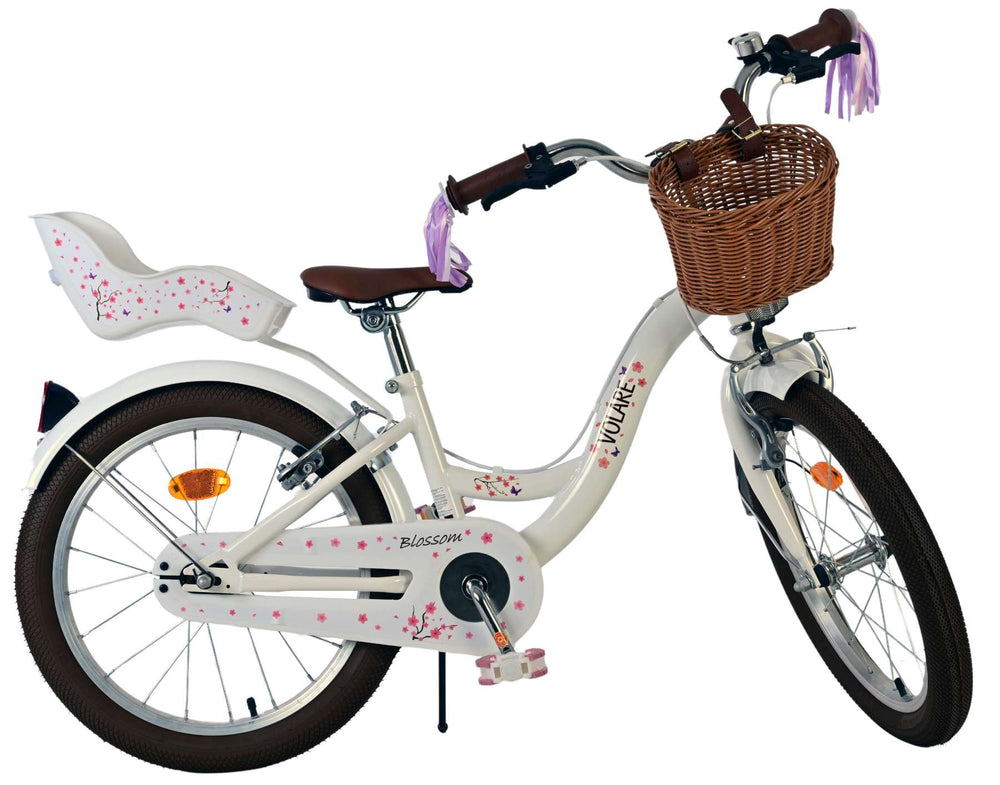 Volare Blossom children's bicycle - girls - 18 inch - white - two hand brakes