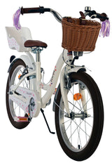 Volare blossom kinderfahrrad - mädchen - 18 zoll - weiß - zwei handbremsen