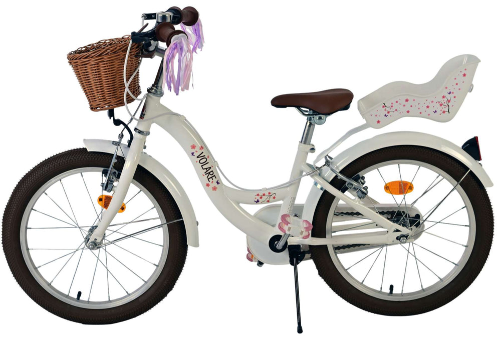Volare Blossom children's bicycle - girls - 18 inch - white - two hand brakes
