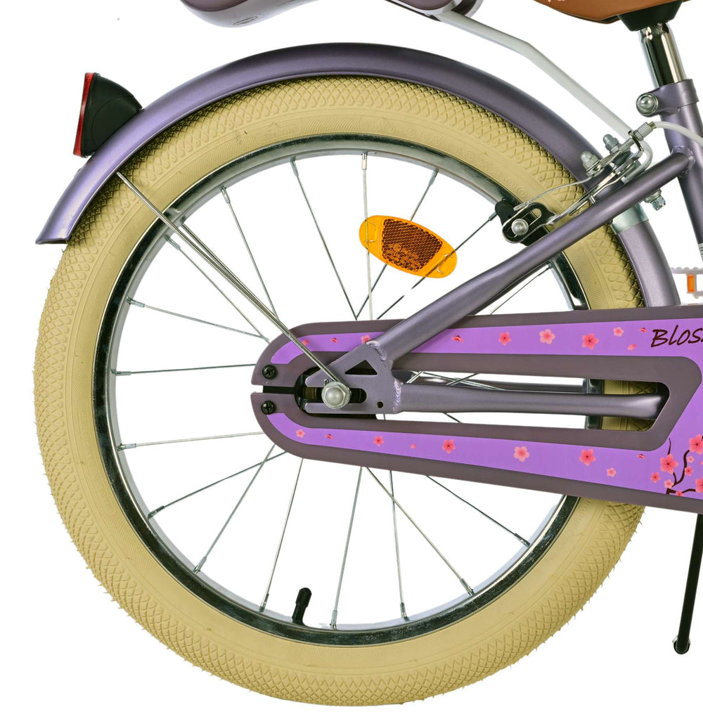 Volare blossom kinderfiets - meisjes - 18 inch - paars - twee handremmen