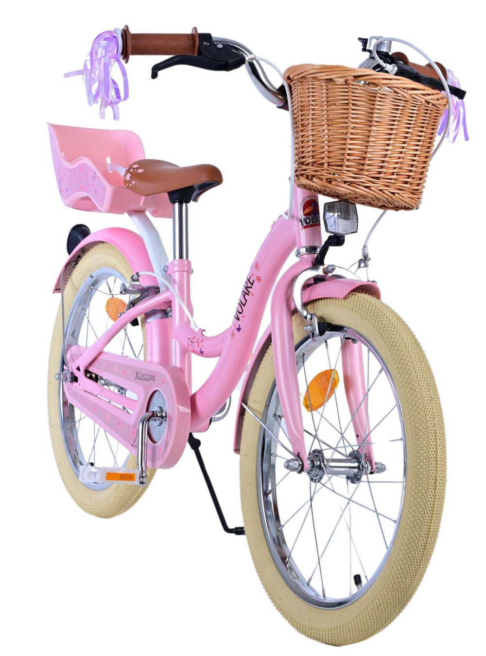 Volare Blossom children's bicycle - girls - 18 inch - pink - two hand brakes