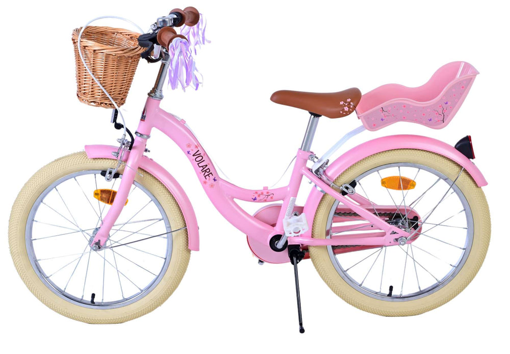 Volare Blossom children's bicycle - girls - 18 inch - pink - two hand brakes