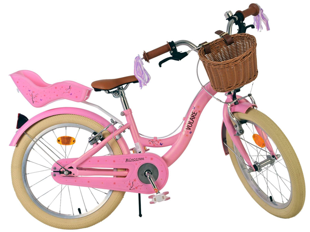 Volare Blossom children's bicycle - girls - 18 inch - pink - two hand brakes
