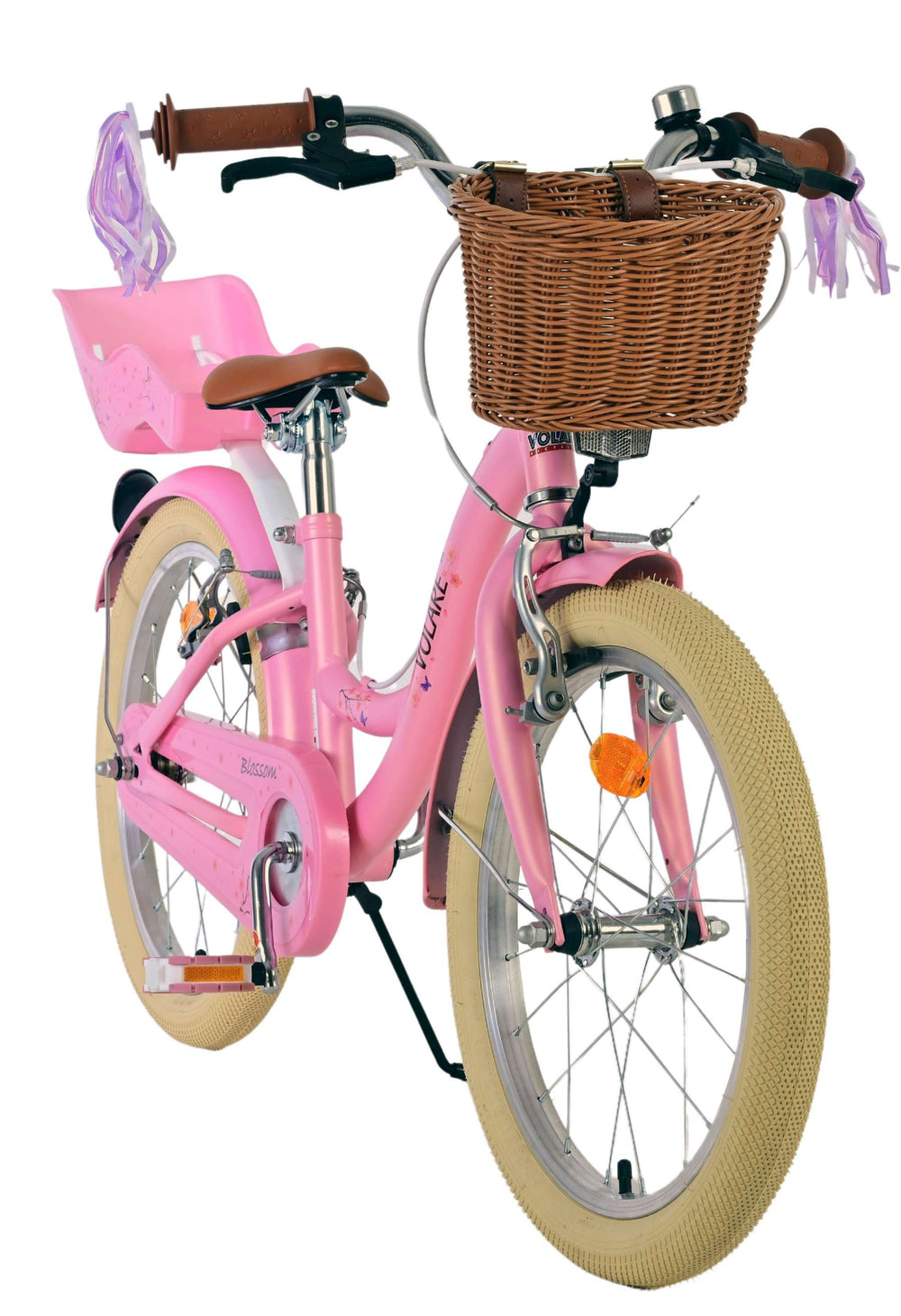 Volare Blossom children's bicycle - girls - 18 inch - pink - two hand brakes