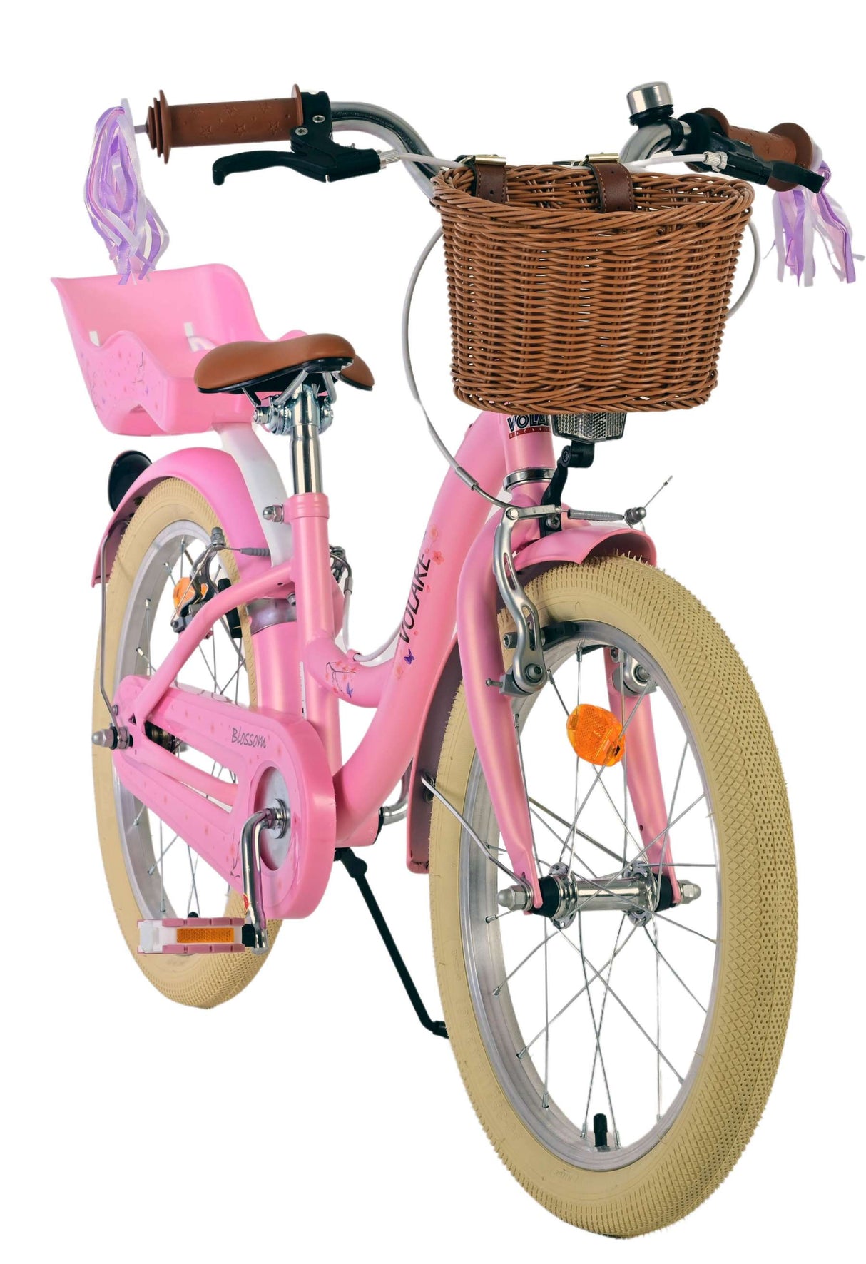 Volare blossom kinderfahrrad - mädchen - 18 zoll - rosa - zwei handbremsen