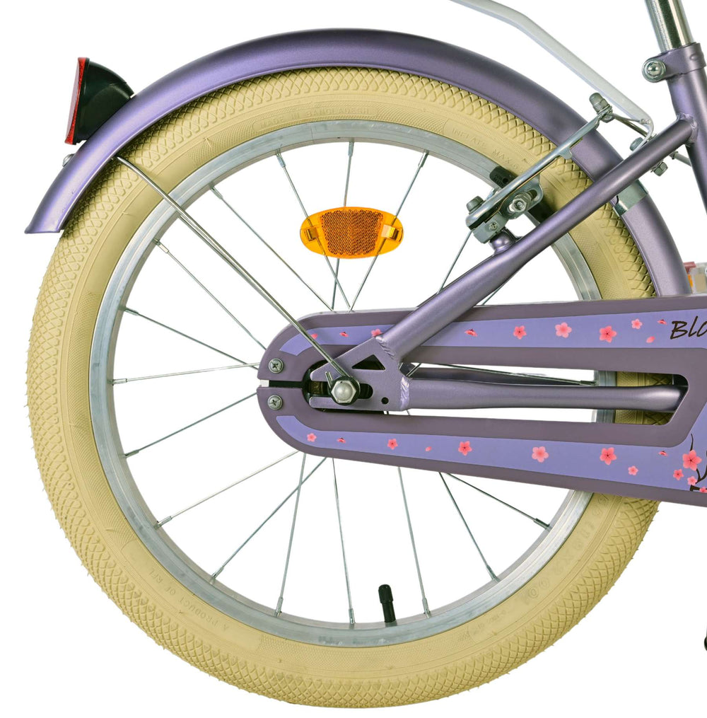 Volare Blossom children's bicycle - girls - 18 inch - purple - two hand brakes