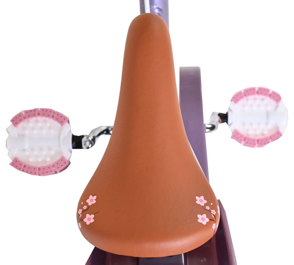 Volare blossom kinderfiets - meisjes - 12 inch - paars - twee handremmen