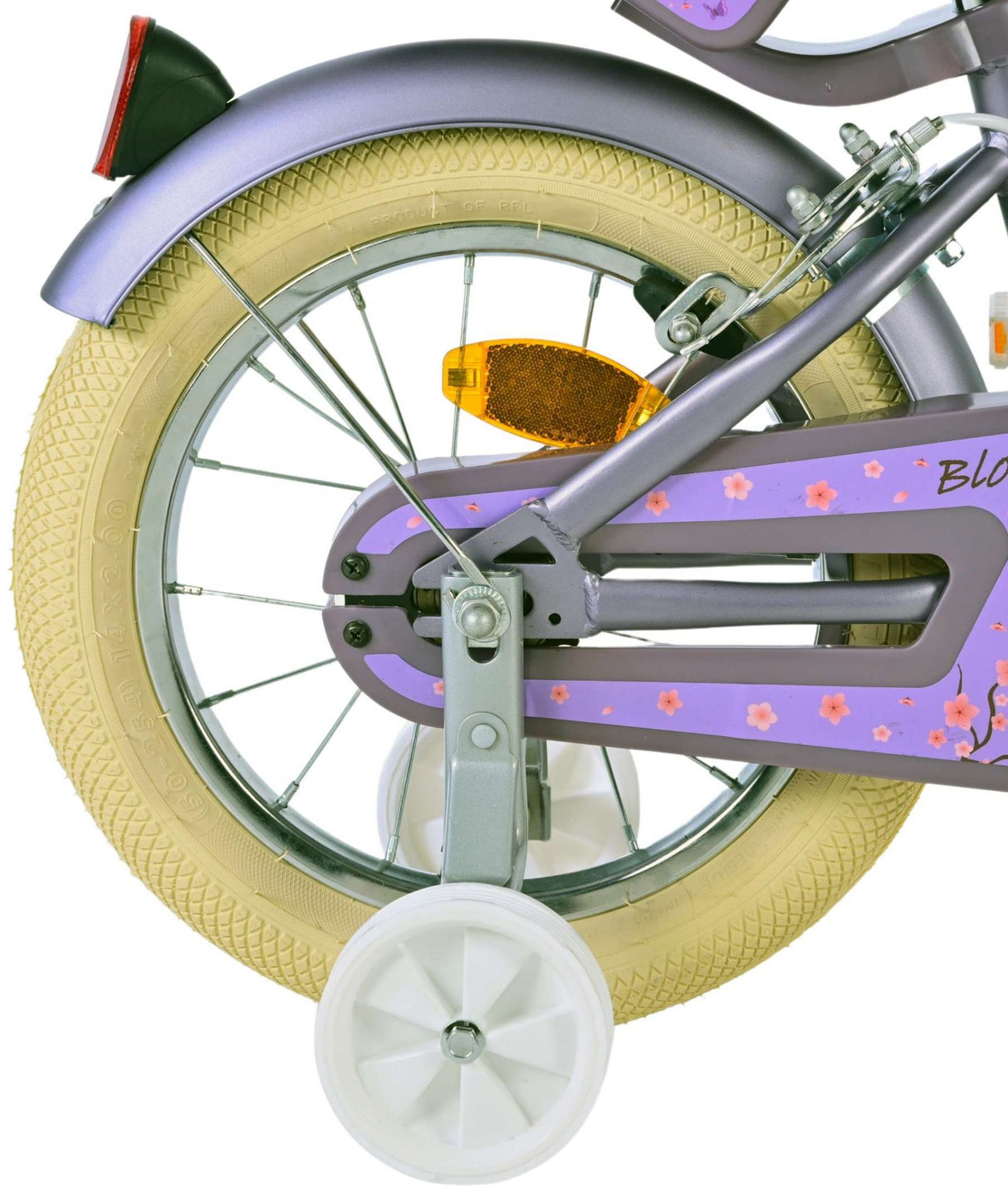 Volare blossom kinderfahrrad - mädchen - 14 zoll - lila - zwei handbremsen