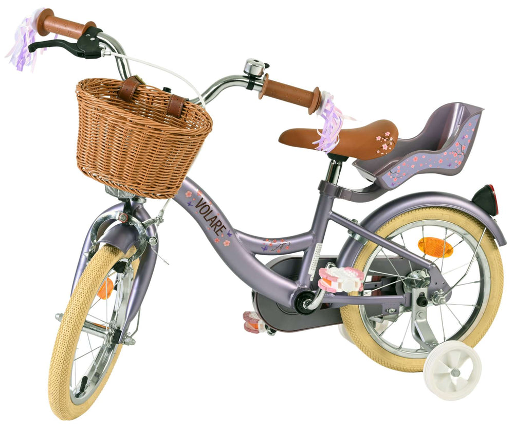 Volare Blossom children's bicycle - girls - 14 inch - purple