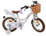 Volare blossom kinderfahrrad - mädchen - 14 zoll - weiß - zwei handbremsen