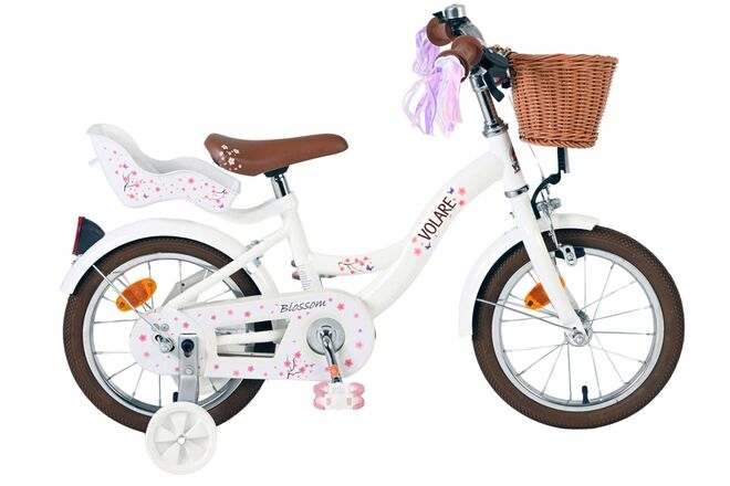 Volare blossom kinderfahrrad - mädchen - 14 zoll - weiß