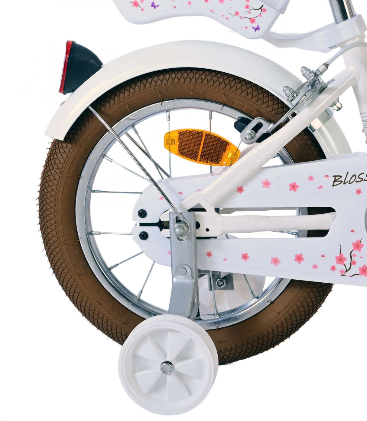Volare Blossom Dětské kolo dívky 14 palců bílé dvě ruční brzdy
