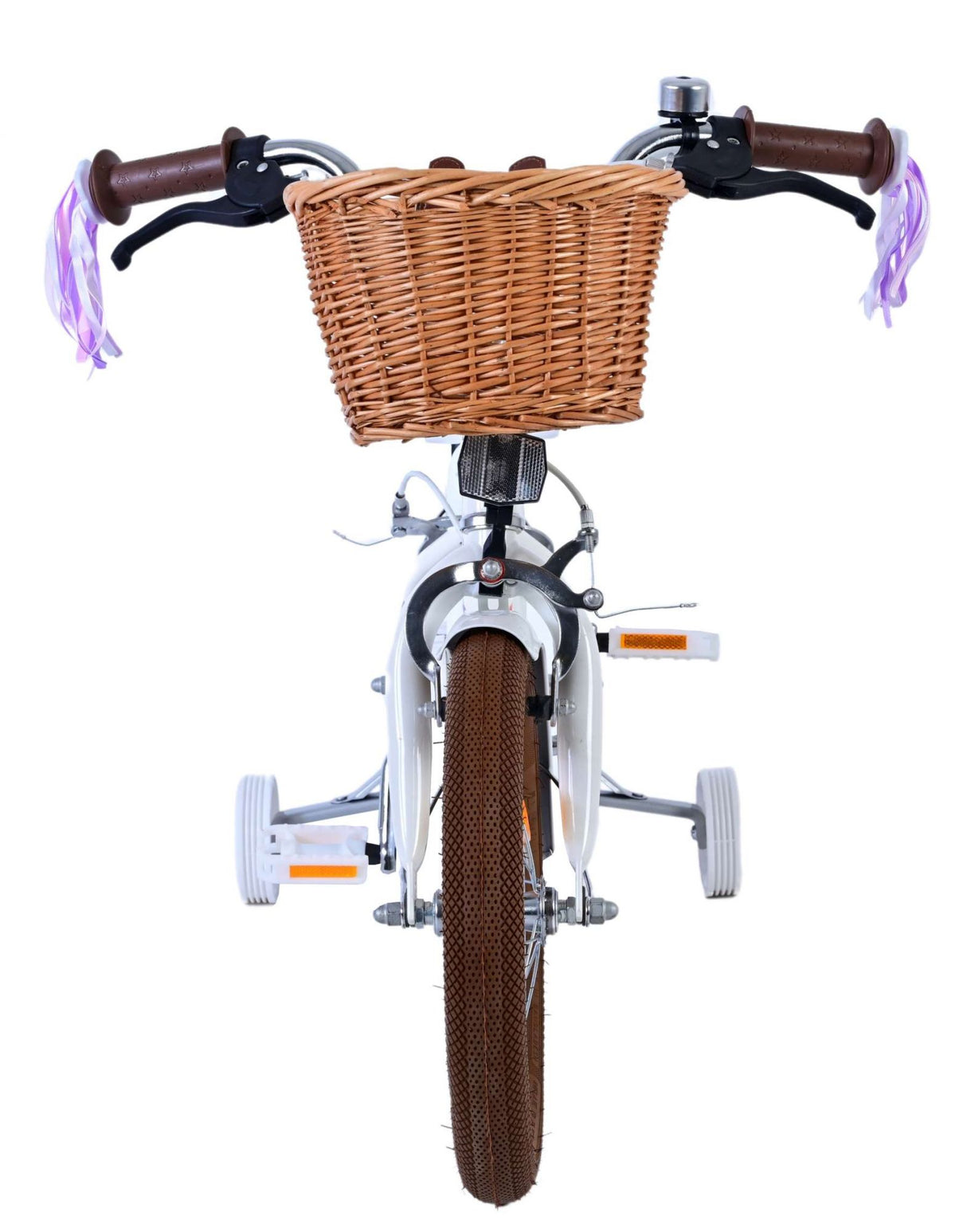 Volare blossom kinderfahrrad - mädchen - 14 zoll - weiß - zwei handbremsen