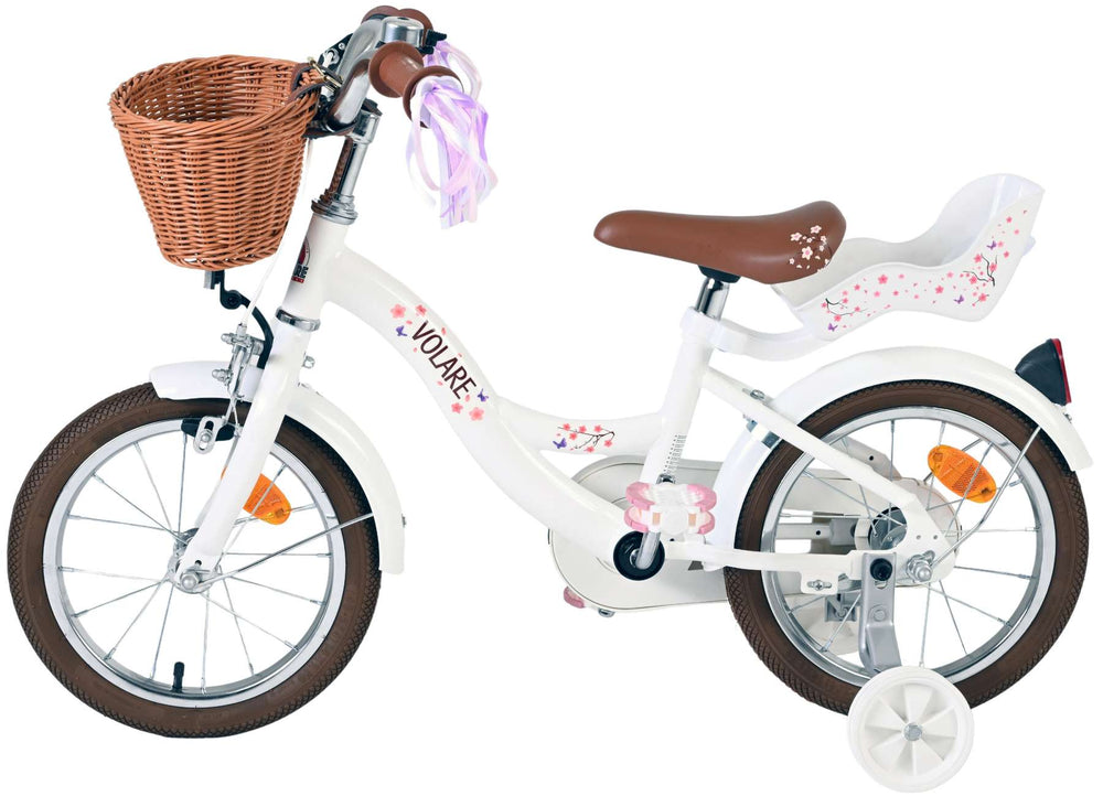 Volare Blossom children's bicycle - girls - 14 inch - white