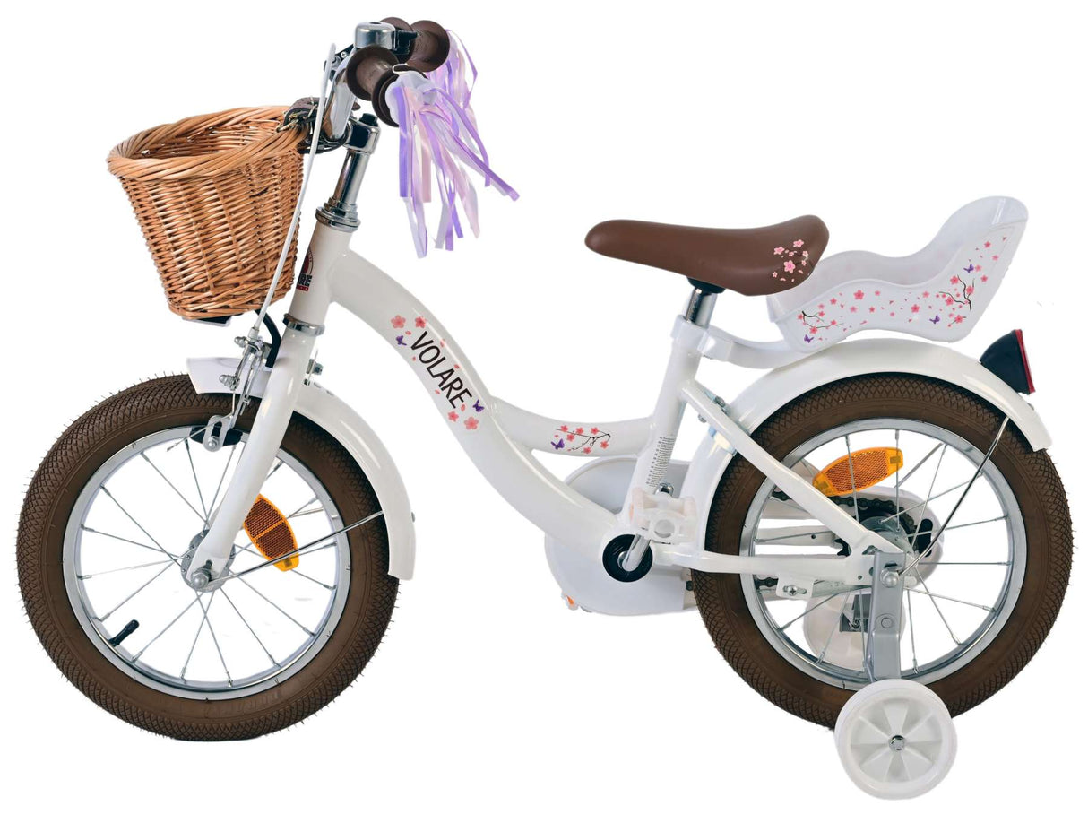 Volare Blossom Dětské kolo dívky 14 palců bílé
