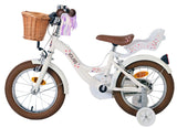 Volare blossom kinderfahrrad - mädchen - 14 zoll - weiß - zwei handbremsen