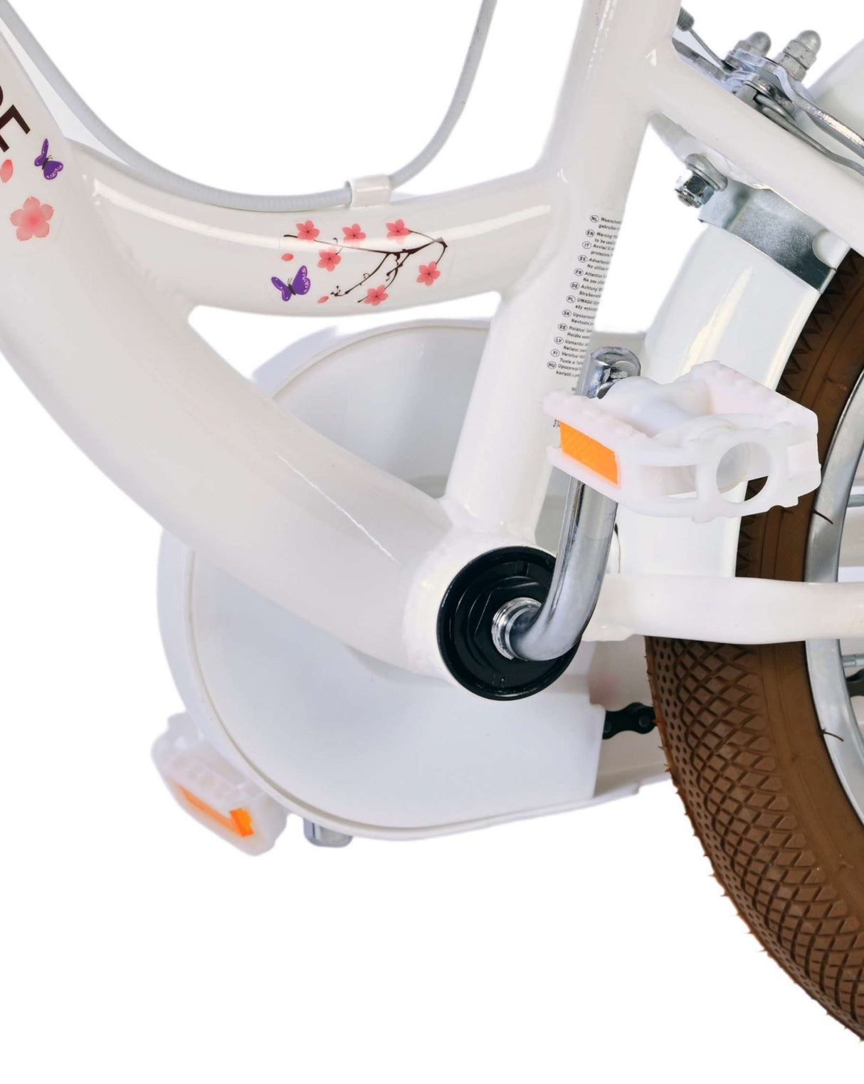 Volare blossom kinderfahrrad - mädchen - 14 zoll - weiß - zwei handbremsen