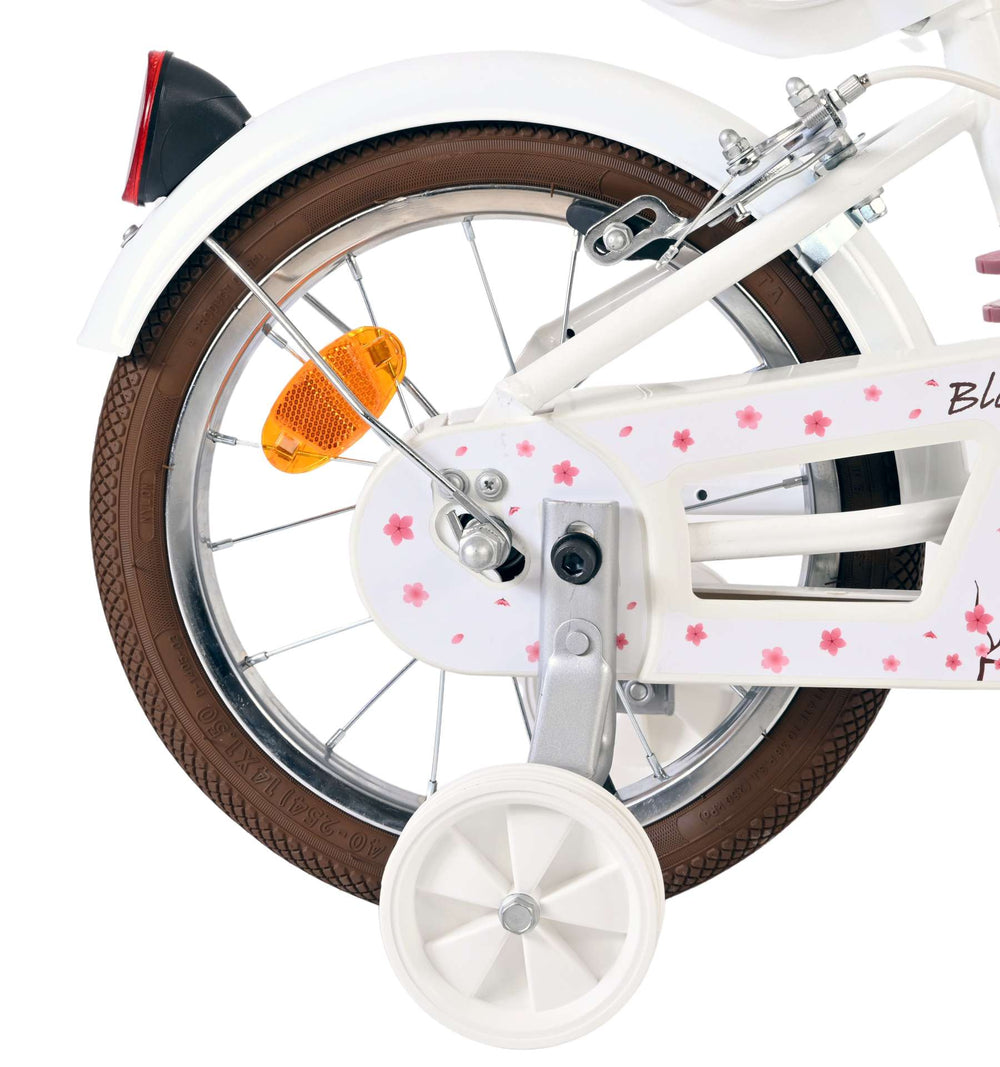 Volare Blossom children's bicycle - girls - 14 inch - white - two hand brakes