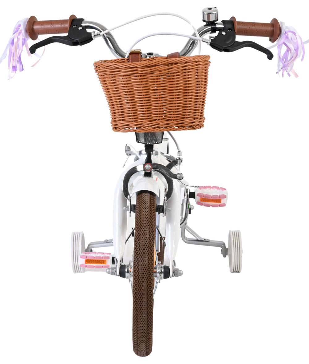 Volare Blossom children's bicycle - girls - 14 inch - white - two hand brakes