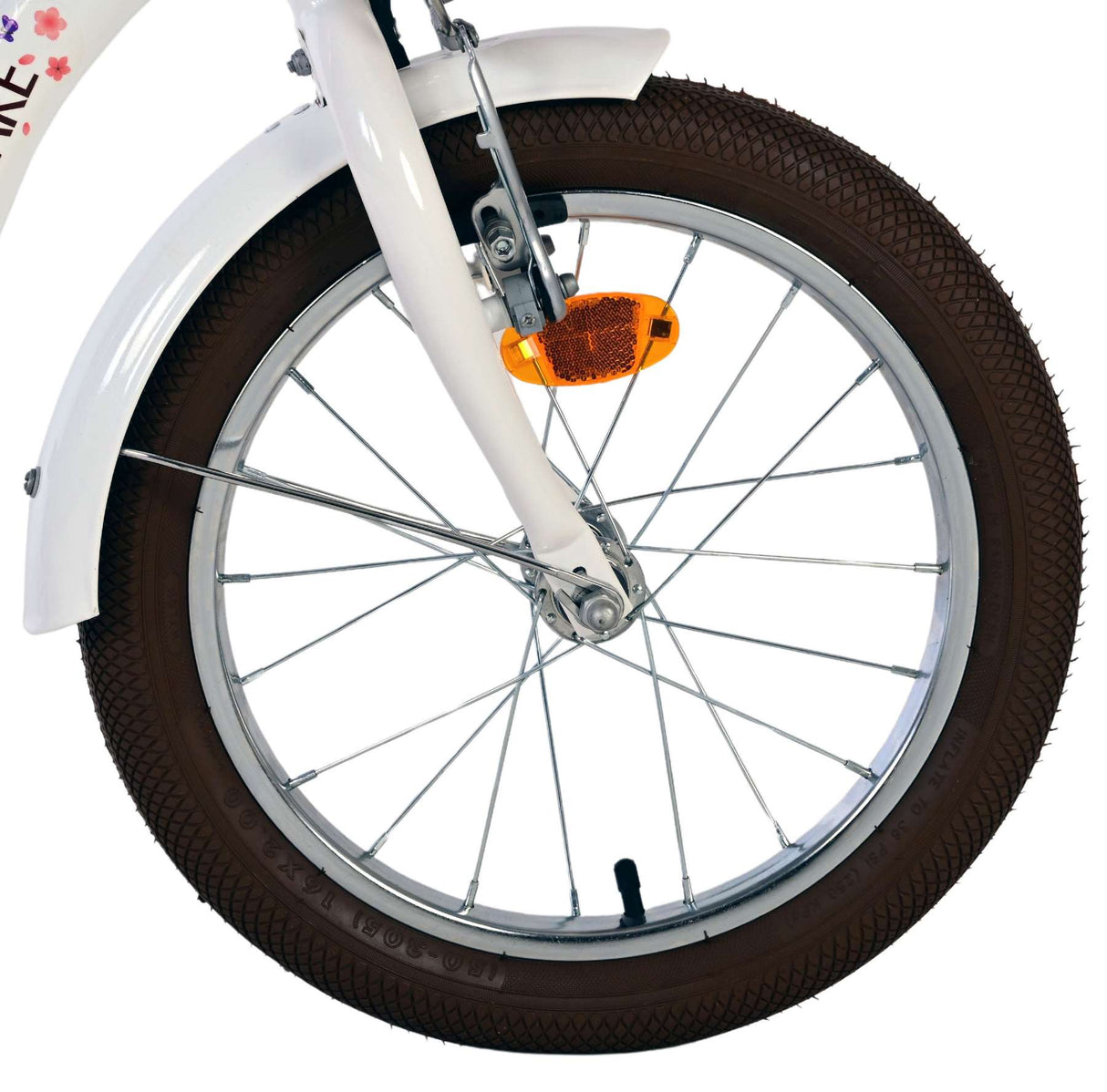 Volare blossom kinderfahrrad - mädchen - 16 zoll - weiß - zwei handbremsen