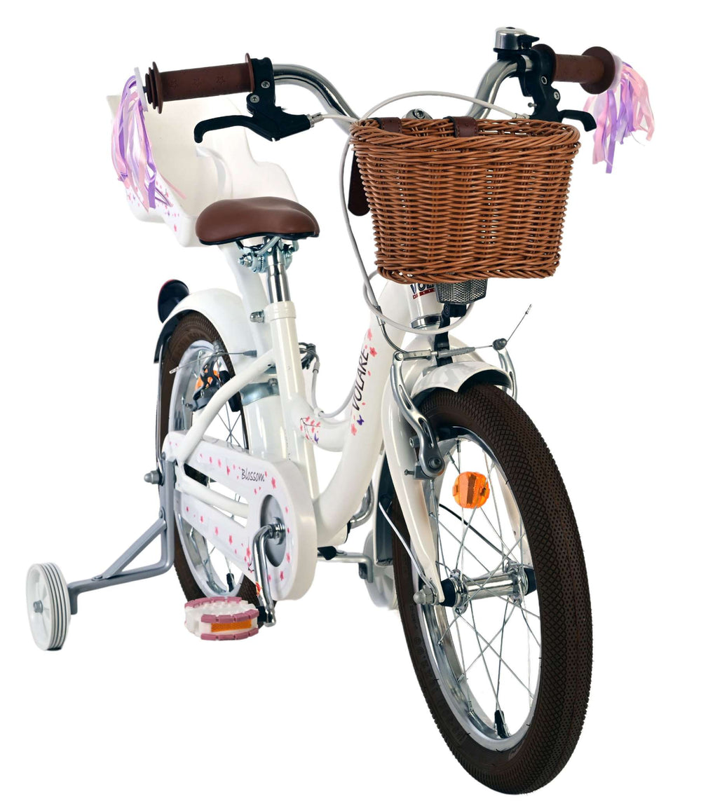 Volare Blossom children's bicycle - girls - 16 inch - white - two hand brakes