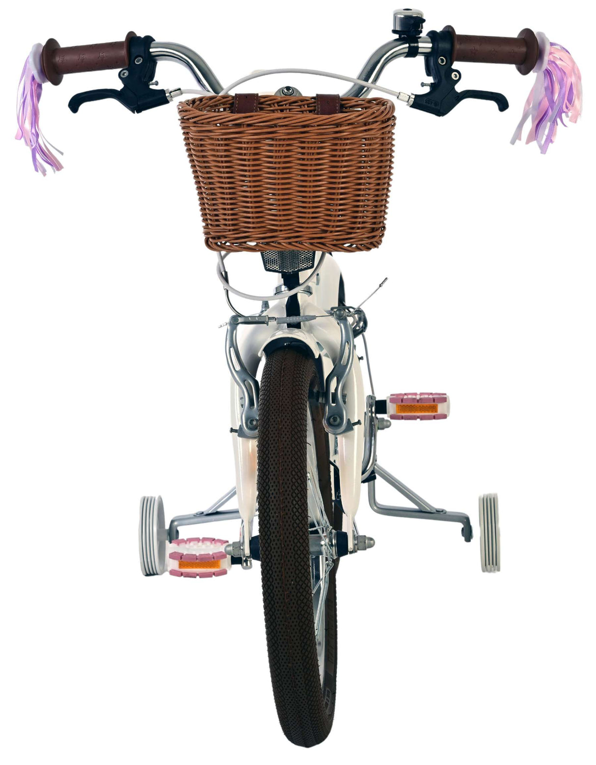 Volare blossom kinderfahrrad - mädchen - 16 zoll - weiß - zwei handbremsen