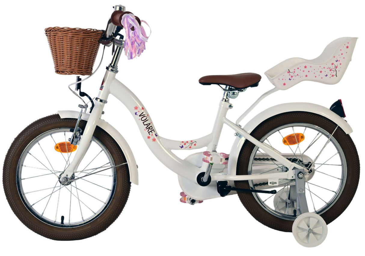 Volare blossom kinderfahrrad - mädchen - 16 zoll - weiß