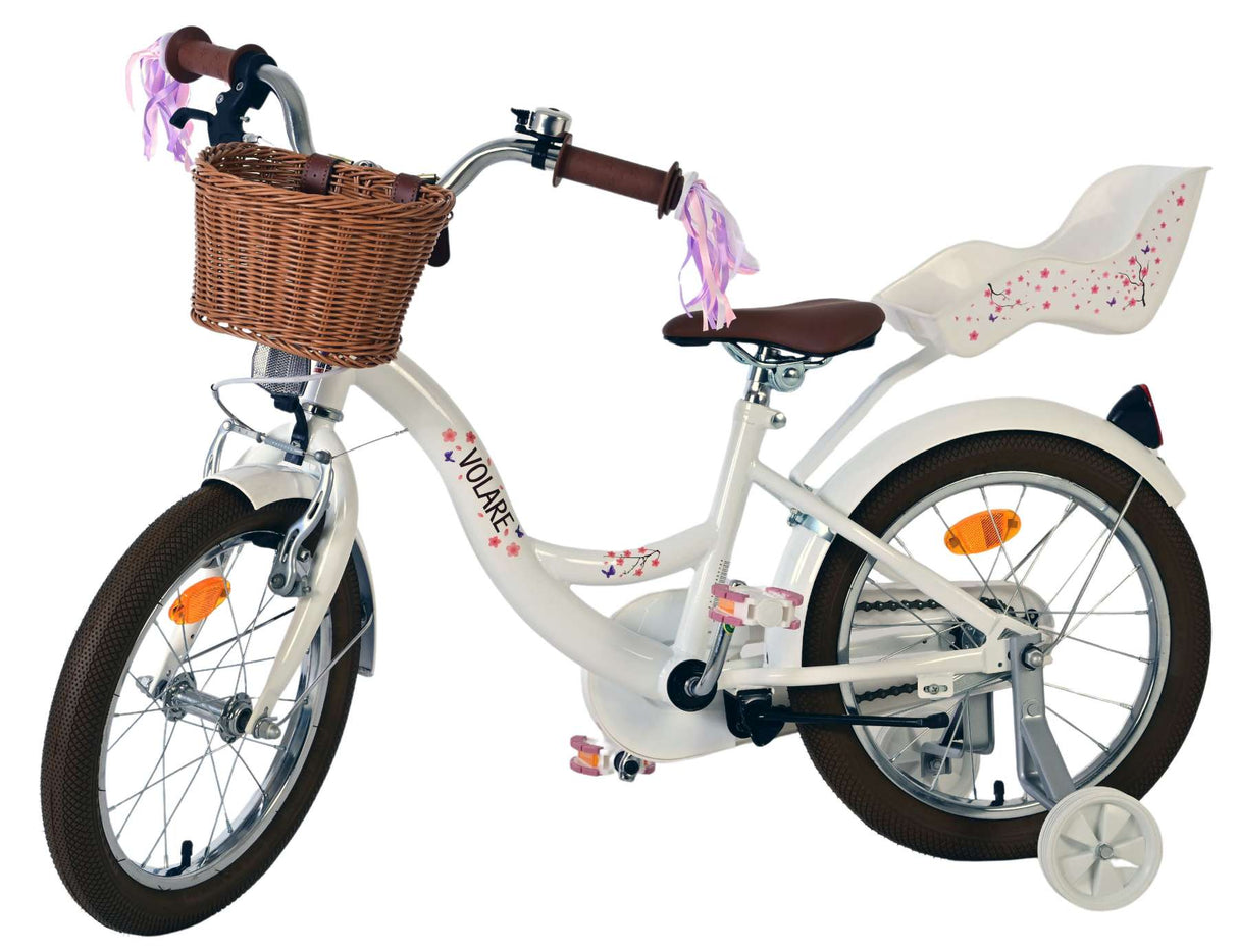 Volare blossom kinderfahrrad - mädchen - 16 zoll - weiß