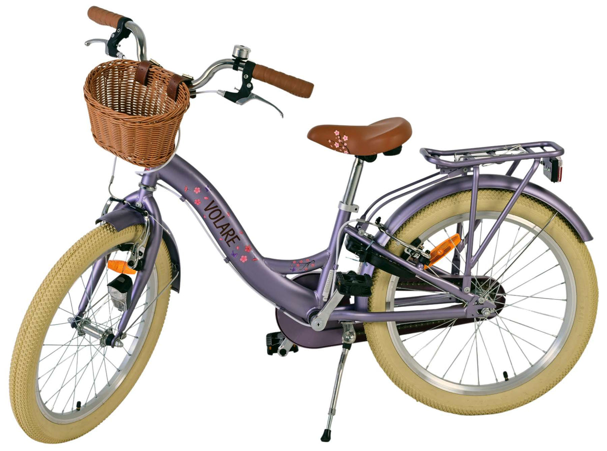 Volare blossom kinderfiets - meisjes - 20 inch - paars - twee handremmen