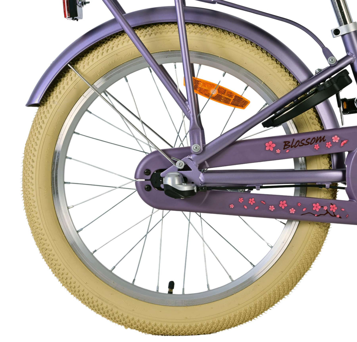 Volare Blossom Children's Bicycle - Mädchen - 20 Zoll - Lila - Nexus 3 Zahnräder