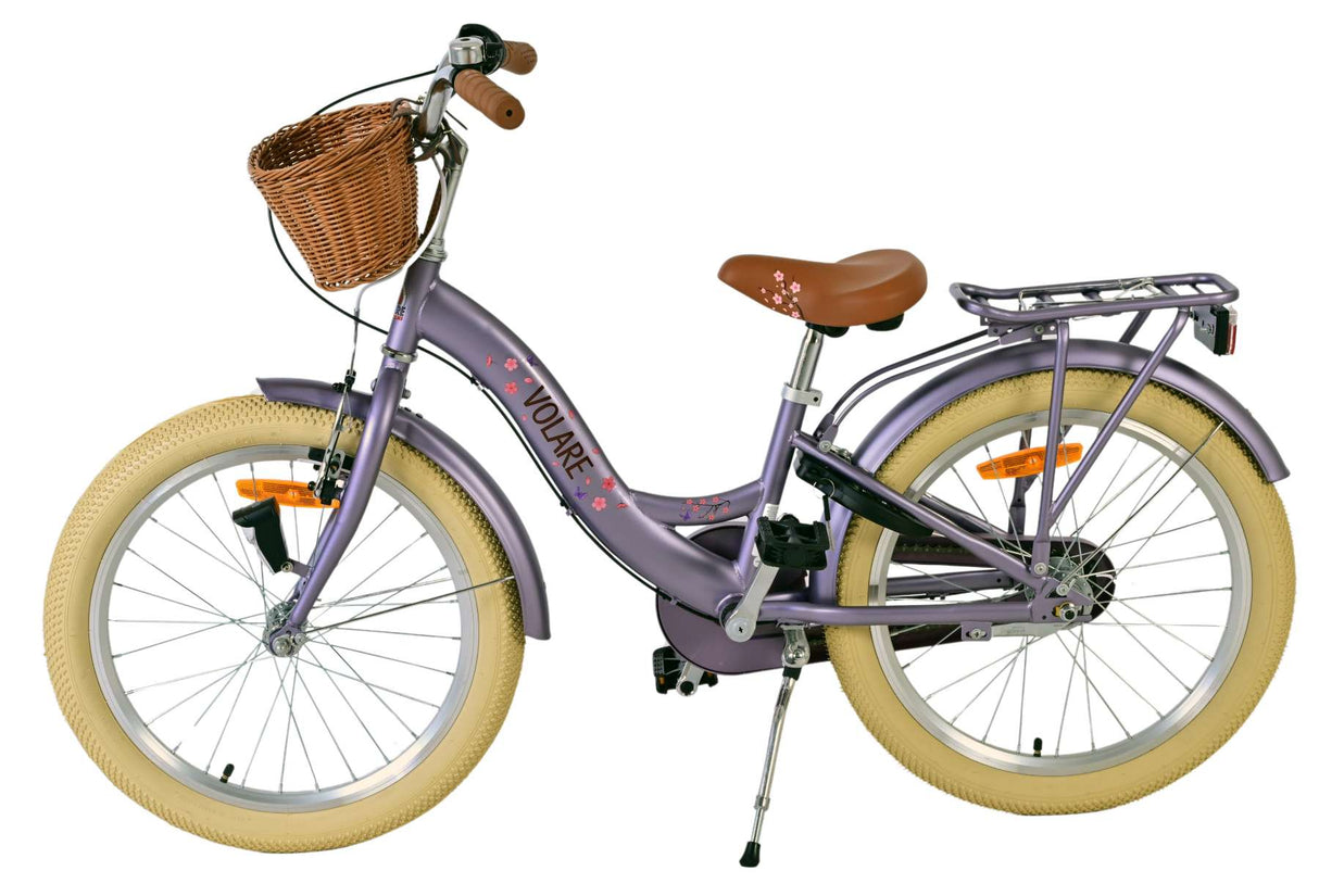 Volare Blossom Children's Bicycle - Mädchen - 20 Zoll - Lila - Nexus 3 Zahnräder