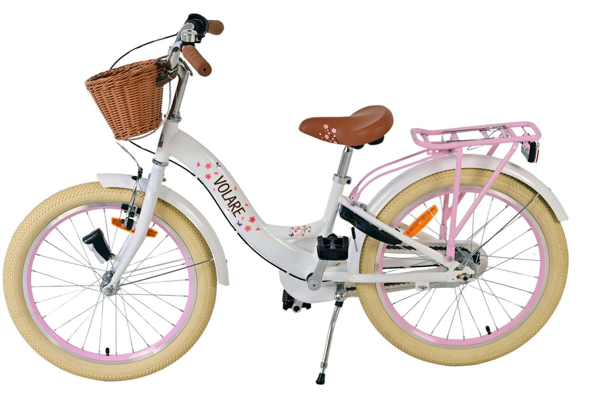 Volare Blossom Children's Bicycle - Girls - 20 Inch - White - Nexus 3 Gears
