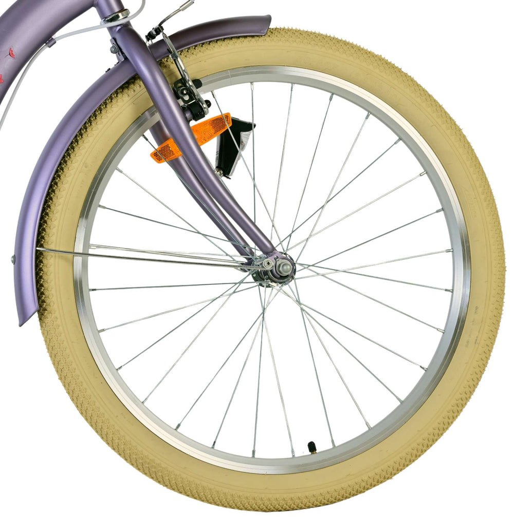 Volare Blossom Bicycle para niños - Niñas - 24 pulgadas - Púrpura - Dos frenos de mano