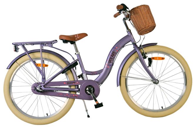 Bicicleta infantil Volare Blossom - niña - 24 pulgadas - violeta - 3 marchas