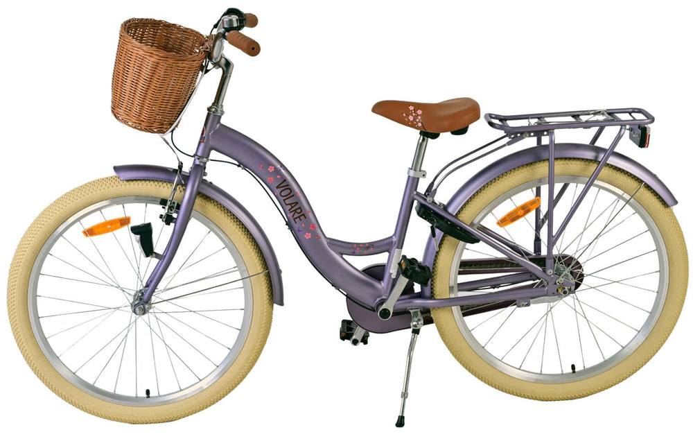 Bicicleta infantil Volare Blossom - niña - 24 pulgadas - violeta - 3 marchas