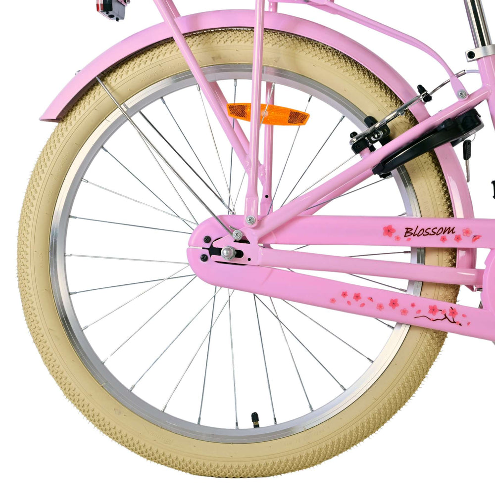 Volare Blossom Bicycle para niños - Niñas - 24 pulgadas - Pink - Dos frenos de mano