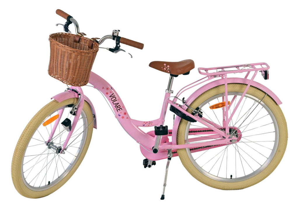 Volare Blossom Bicycle para niños - Niñas - 24 pulgadas - Pink - Dos frenos de mano