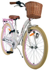 Volare Blossom dla dzieci rower dziecięcy - dziewczęta - 24 cale - białe - 3 biegi