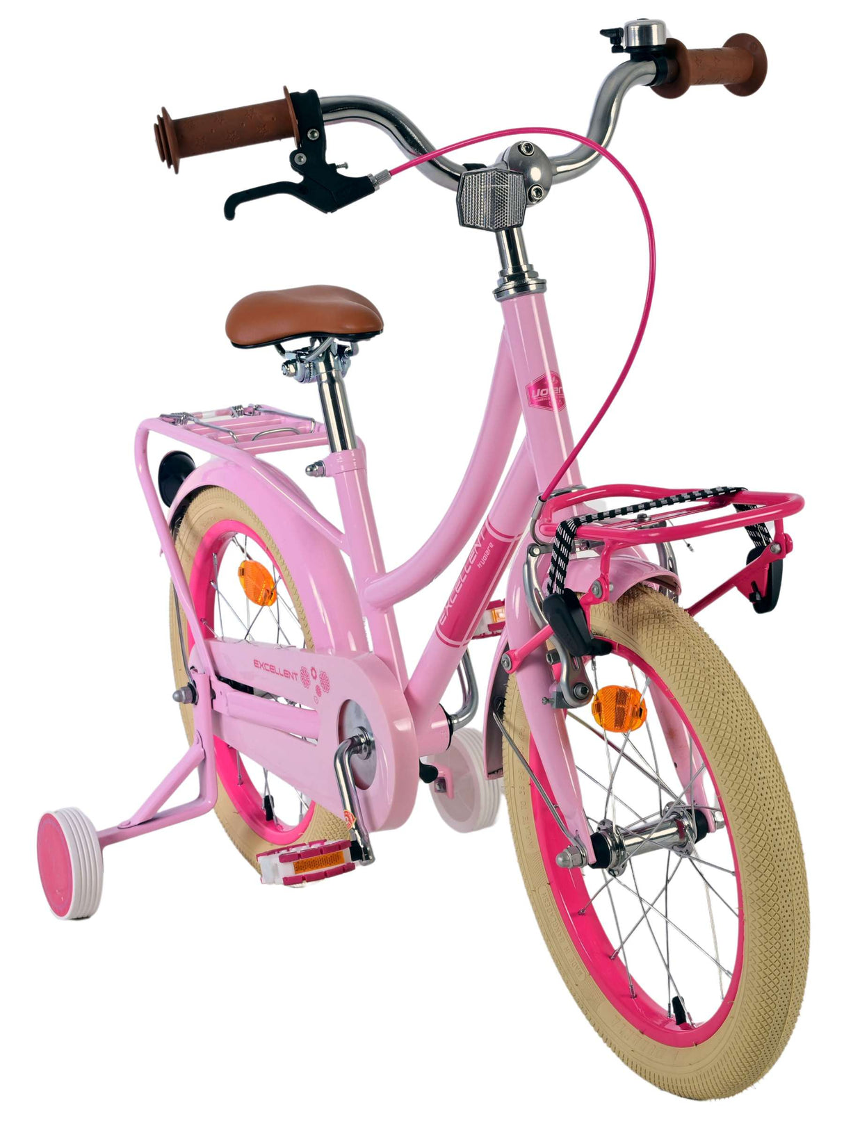 Volare excellent kinderfiets - meisjes - 16 inch - roze - 95% afgemonteerd